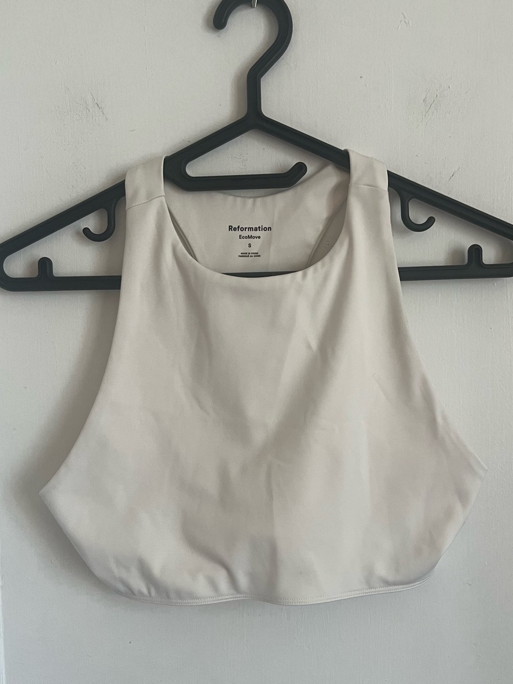 Reformation Cream High-Neck Cropped Tank